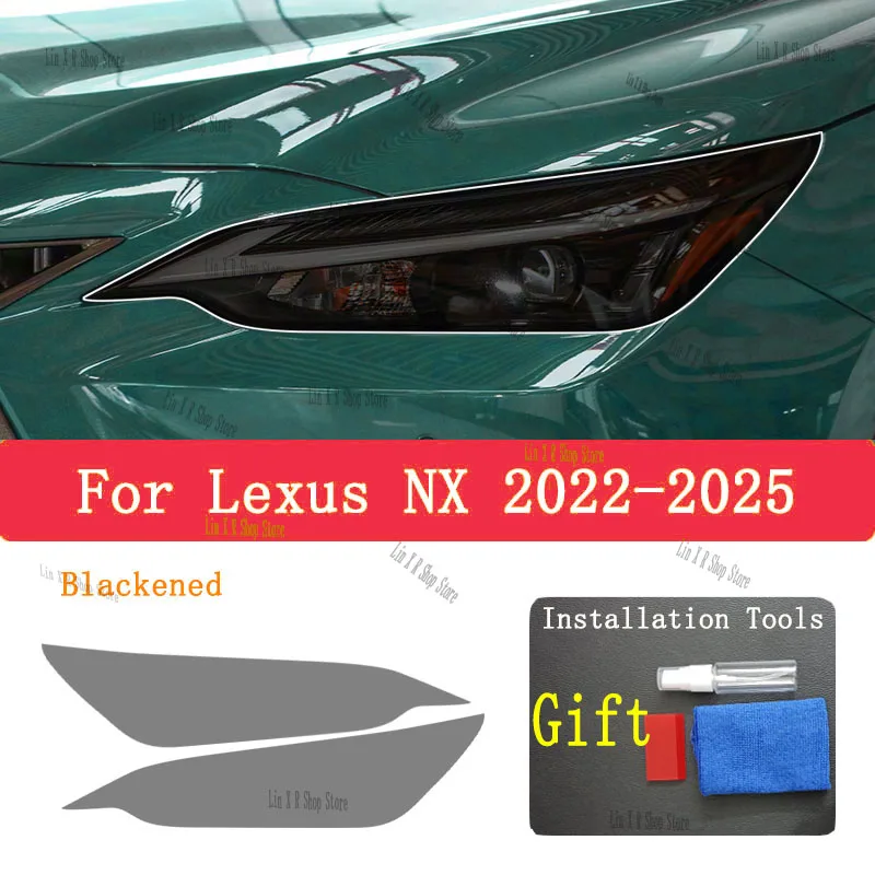 For Lexus NX (2022-2025) Car Exterior Headlight Anti-scratch Front Lamp Tint TPU Protective Film Cover Accessories Sticker
