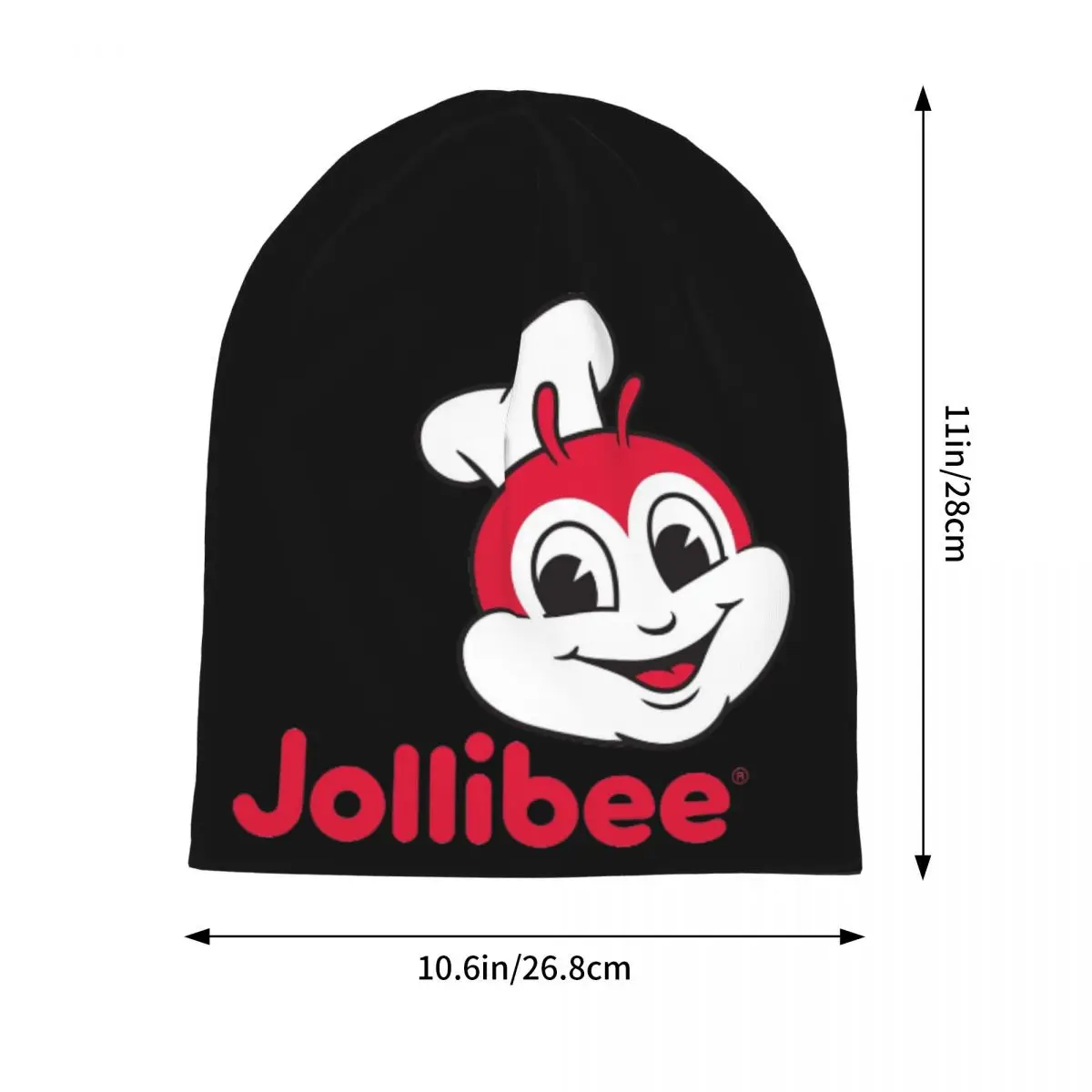 Retro Jollibee Warm Knitted Cap Fashion Bonnet Hat Autumn Winter Outdoor Beanies Hats for Unisex Adult