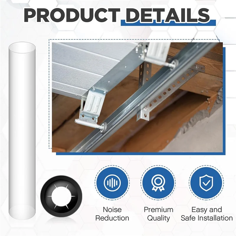 A67P-60 قطعة مفصل باب المرآب أكمام دوارة هادئة ، 11 مللي متر ID 80 مللي متر طول عمود دوار المكسرات تحمل جوانات للسيارات Rv المرآب #5