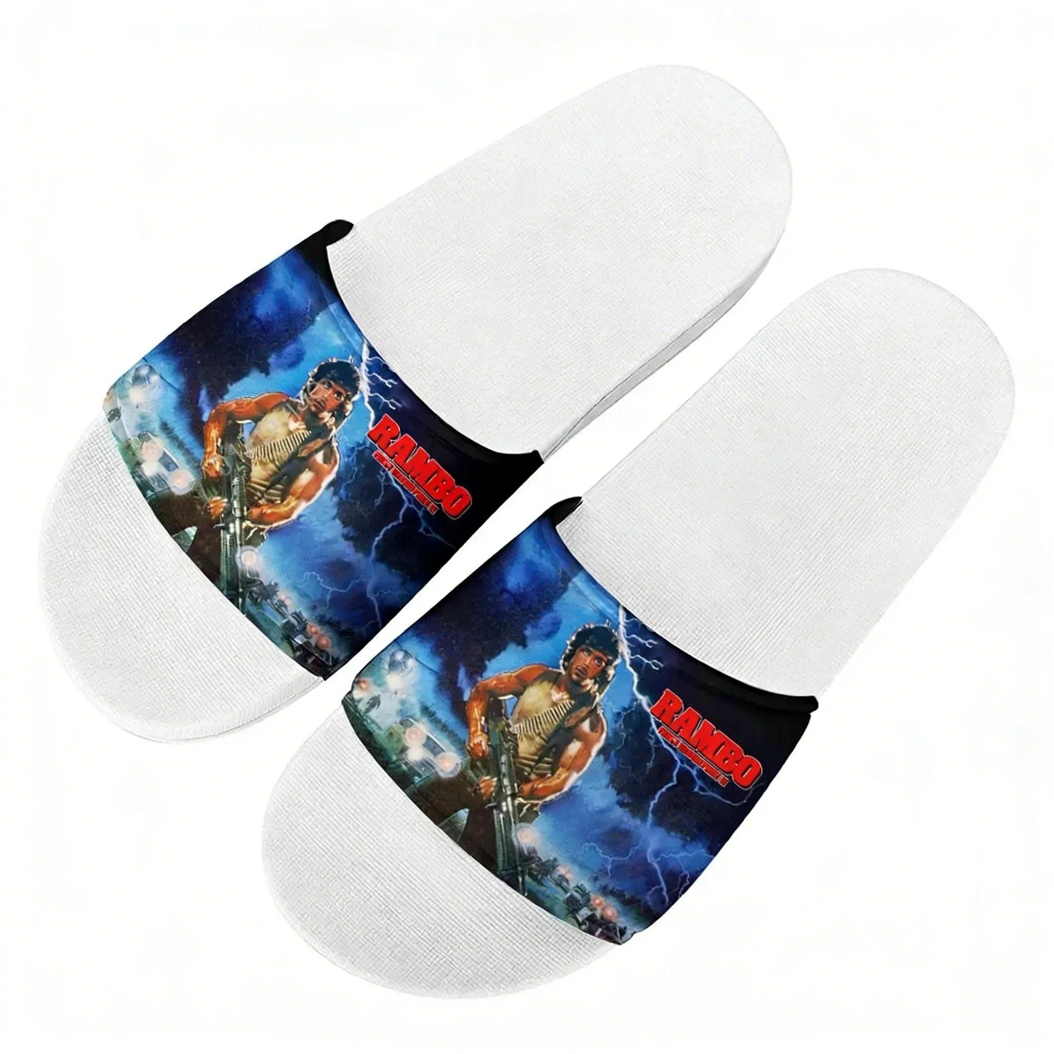 

John Rambo F-First B-Blood Slippers Home Water Shoes Mens Womens Summer Slipper Retro Indoor Outdoor Shower light Pool Sandals