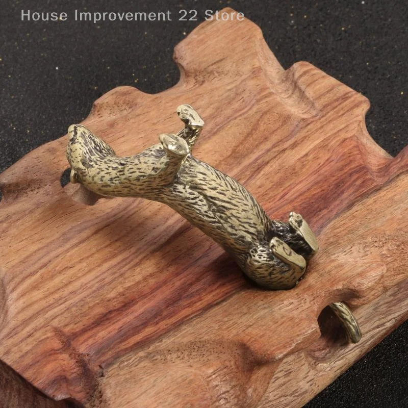 Otter Antique Bronze Statue Desk Decorations Solid Copper Figurines Ornaments Home Decor