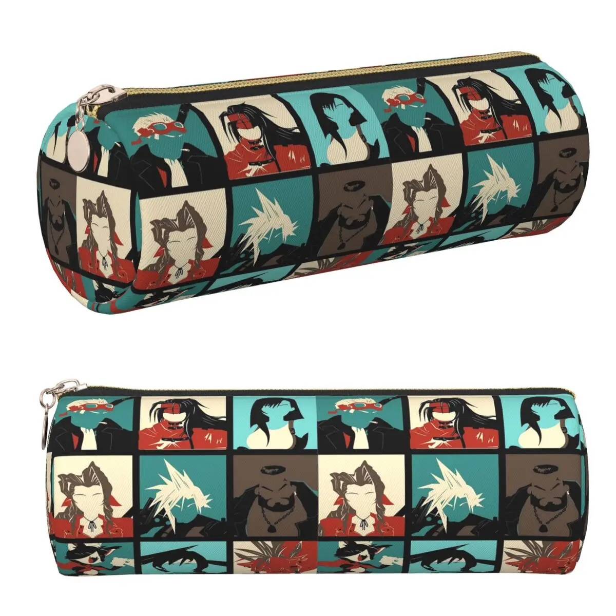 Fantasy Final Seven Pencil Cases Pen Holder Cylinder Pen Box Pencil Bag for Kids School