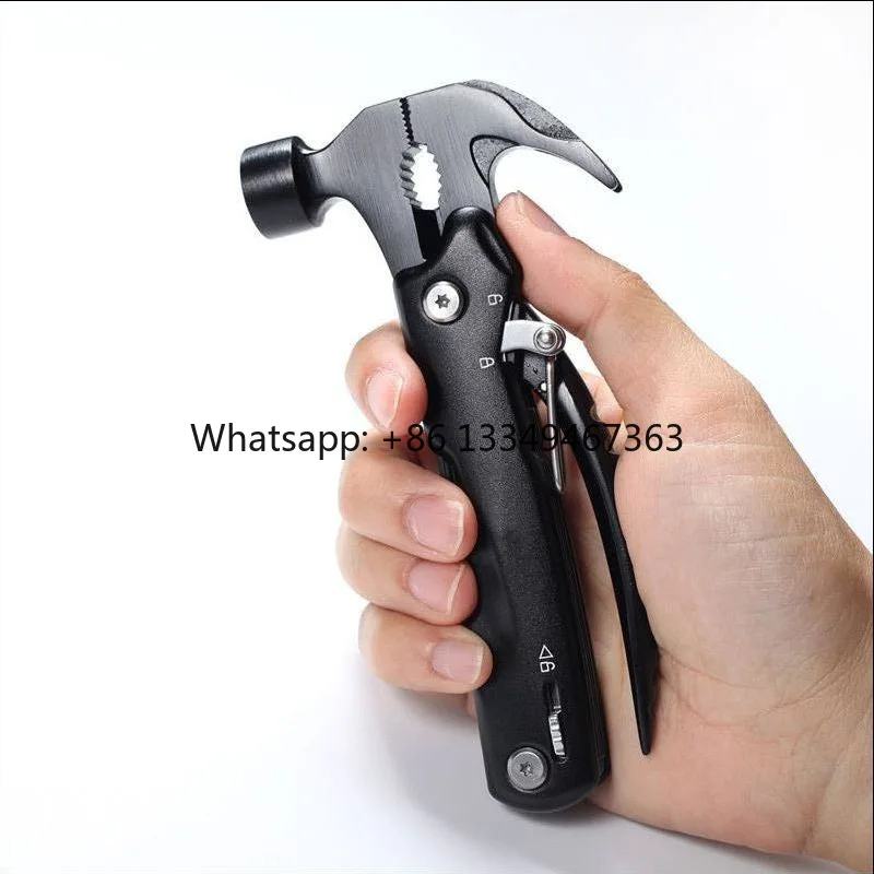 

Hot Selling 12 in 1 Portable Stainless Steel Multitool Camping Survival Hammer