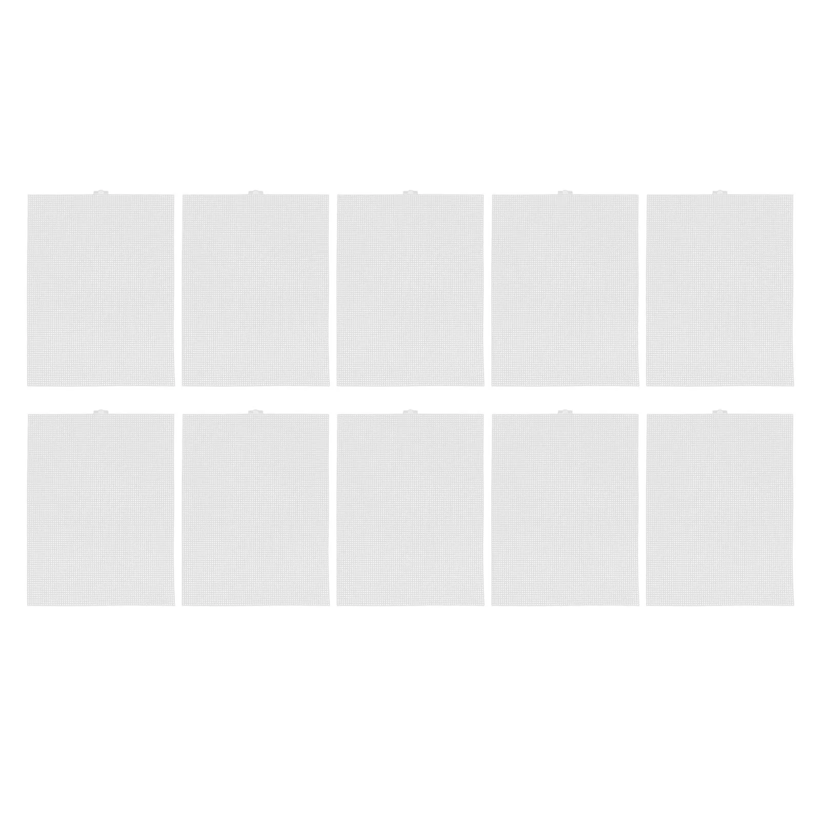 10Pcs 7 Count Plastic Canvas Sheets Cuttable Multifunctional Plastic Mesh Canvas Sheet for Coasters Tissue Boxes