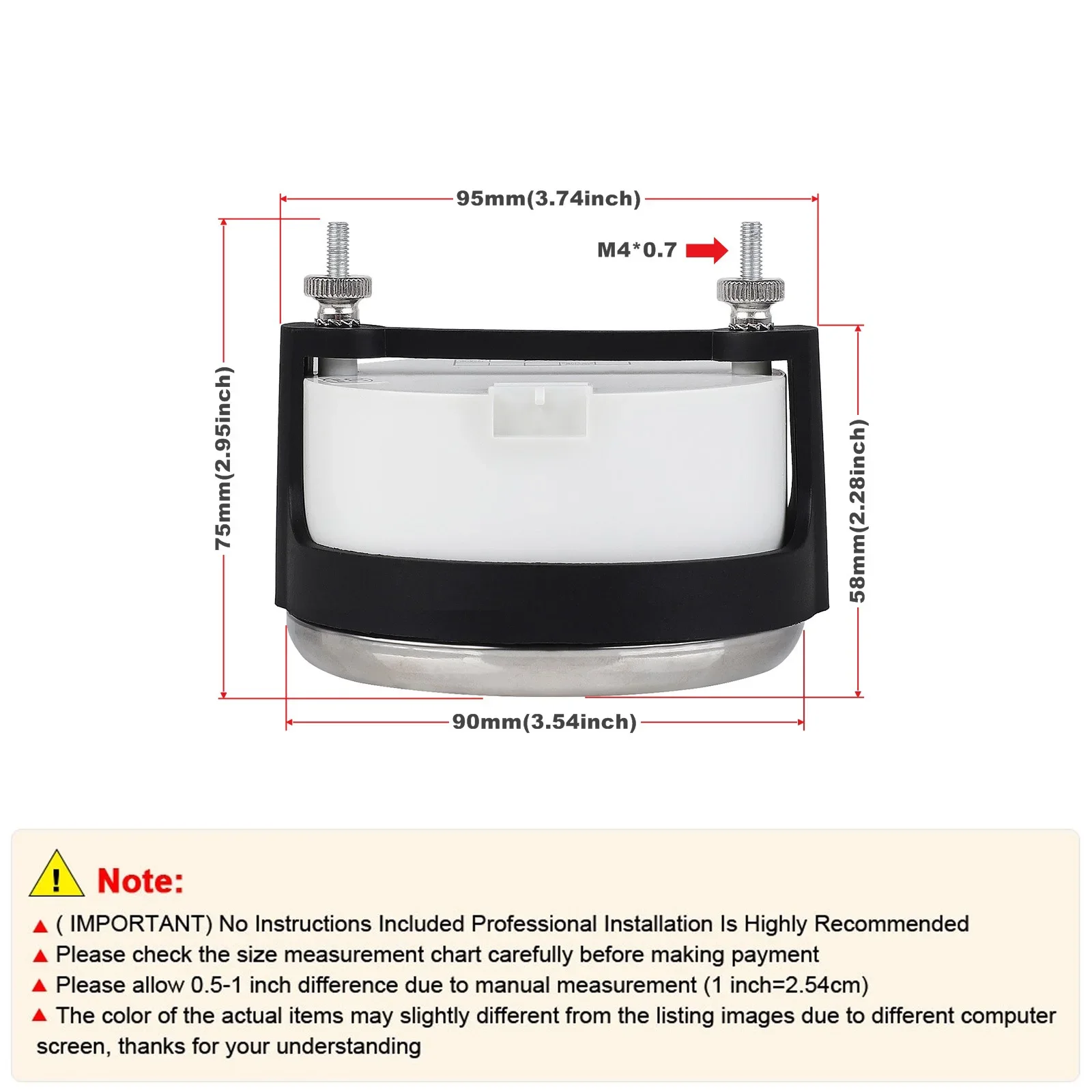 85mm 12V/24V Universal 10 Color Backlight Car 4000 & 8000 Rpm Tachometer 0-220 Km/h & 0-160 MPH Speedometer Speed Gauge