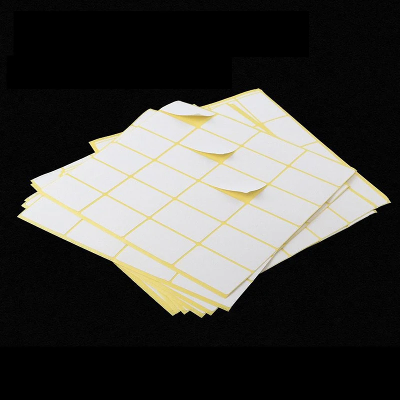 Etiquetas autoadhesivas de papel en blanco, etiqueta de precio grabable, suministros de papelería, 15 hojas