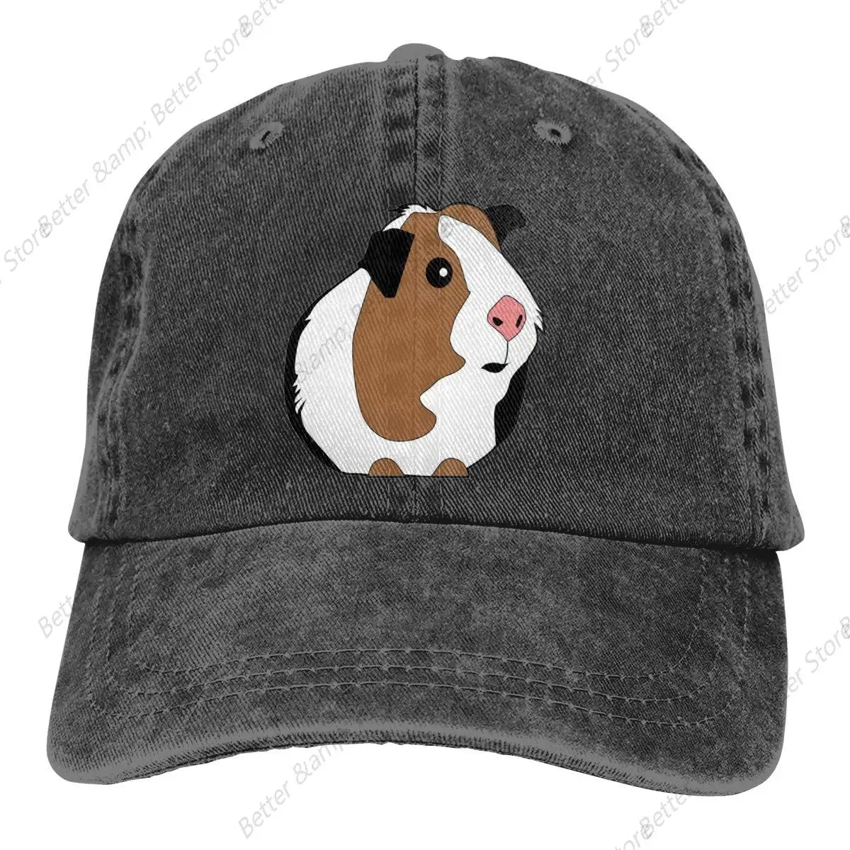 

Denim Cap Cute Guinea Pig Baseball Dad Cap Adjustable Classic Sports for Men Women Hat