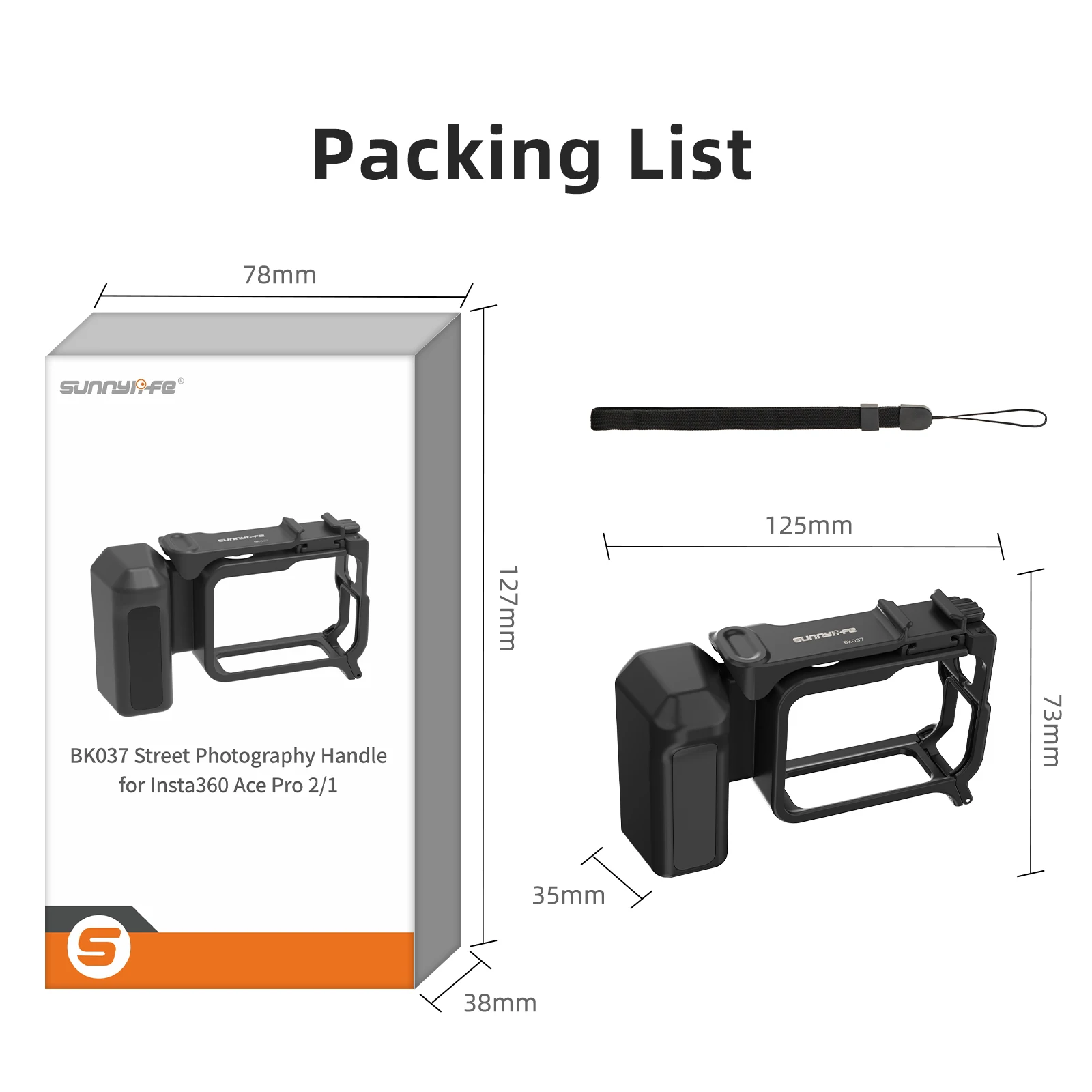 

For Insta360 Ace Quick-Release Frame Street Shot Handle Protector Accessory for Ace pro 2/1 - Camera Frame Holder