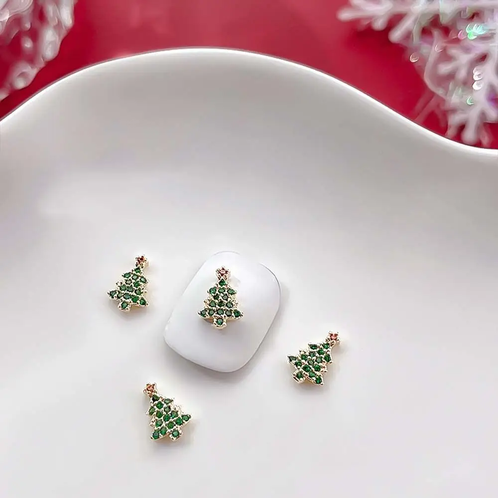 Christmas Tree Manicure Accessories Snowflake Nail Rhinestones Christmas Nail Drills 3D Nail Jewelry Christmas Nail Decorations 4