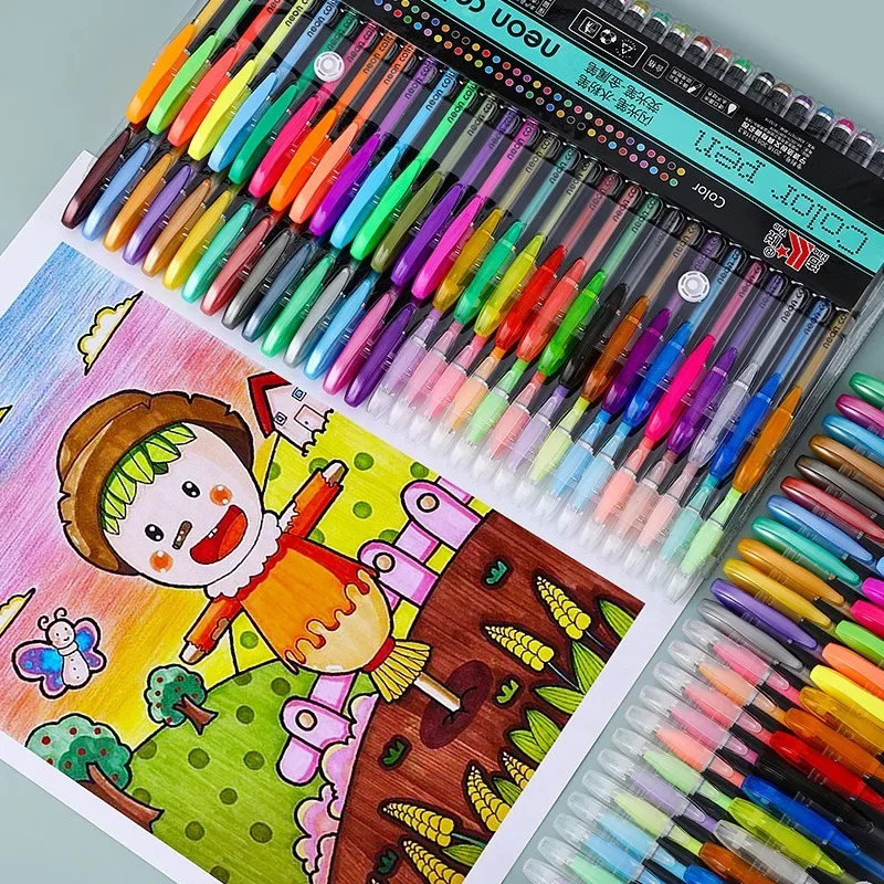 ปากกาหมึกเจลแวววาวโลหะสี12-60colors เครื่องเขียนเกาหลีปากกาเน้นข้อความสมุดวาดรูปสีสำหรับโรงเรียนอุปกรณ์การเรียนสุดน่ารัก