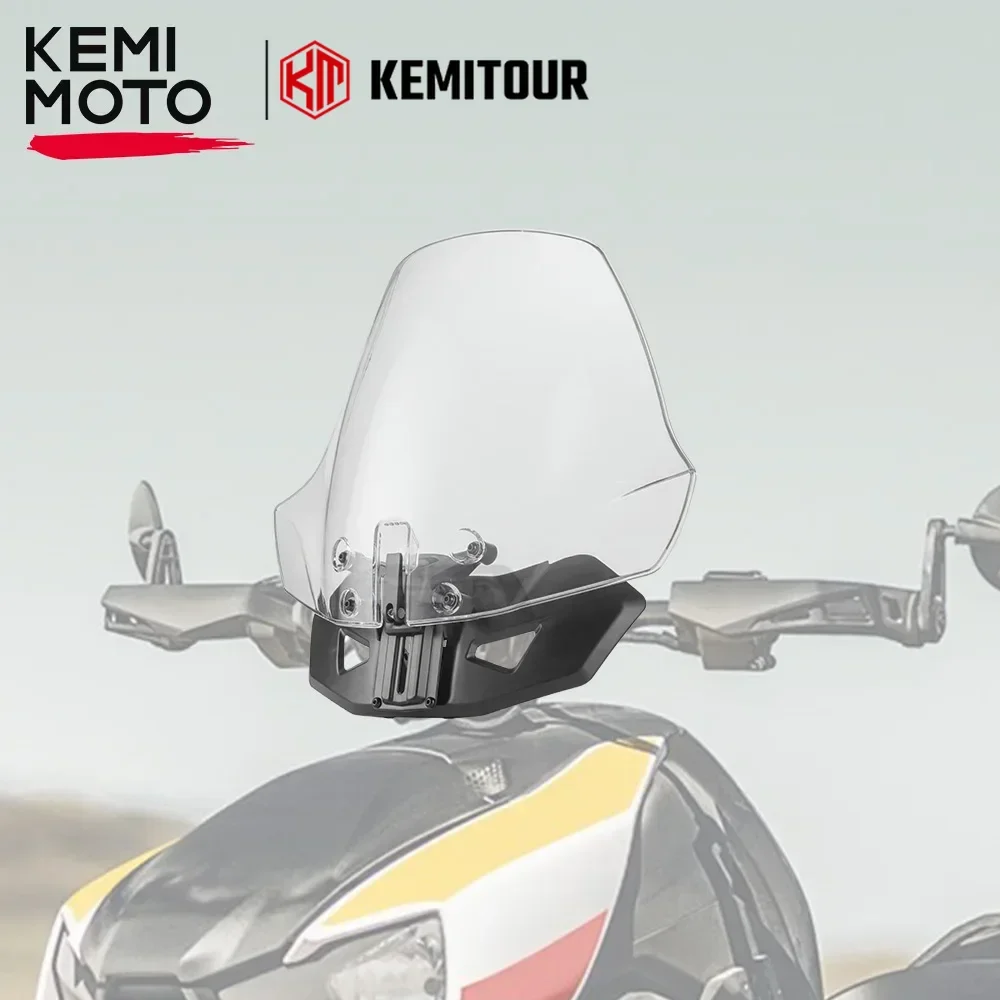 KEMIMOTO On-road 150% Larger PC Clear Adjustable Windshield for Can-Am Ryker 600 900 Sport Rally Edition 2019-2023 219401032