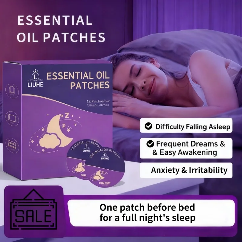 

Good Night Patch Natural Herbal Sleep Aid Essential Oil Relieve Insomnia Anxiety Enhance Sleep Quality Calm Mind Fast Sleep