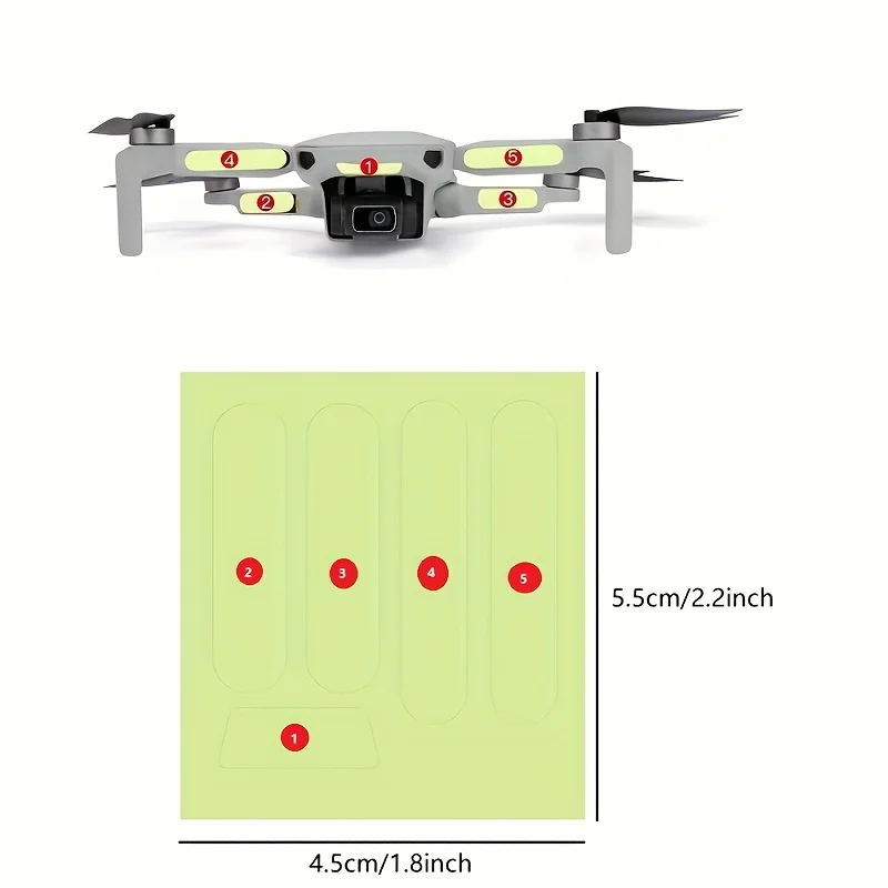 Fluorescent Luminous Stickers For DJI Mini 5 4 3 PRO/Mini 4K/Mavic MINI/SE Drone Universal Night Flight Fluorescent Decals