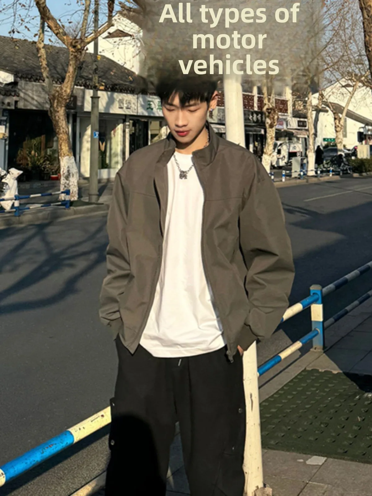 

ay American Sle Baseball Jaet for Men Spring Cleanfit Adstrative Pilot Coat Tee Proof Stand Collar Youth Faion