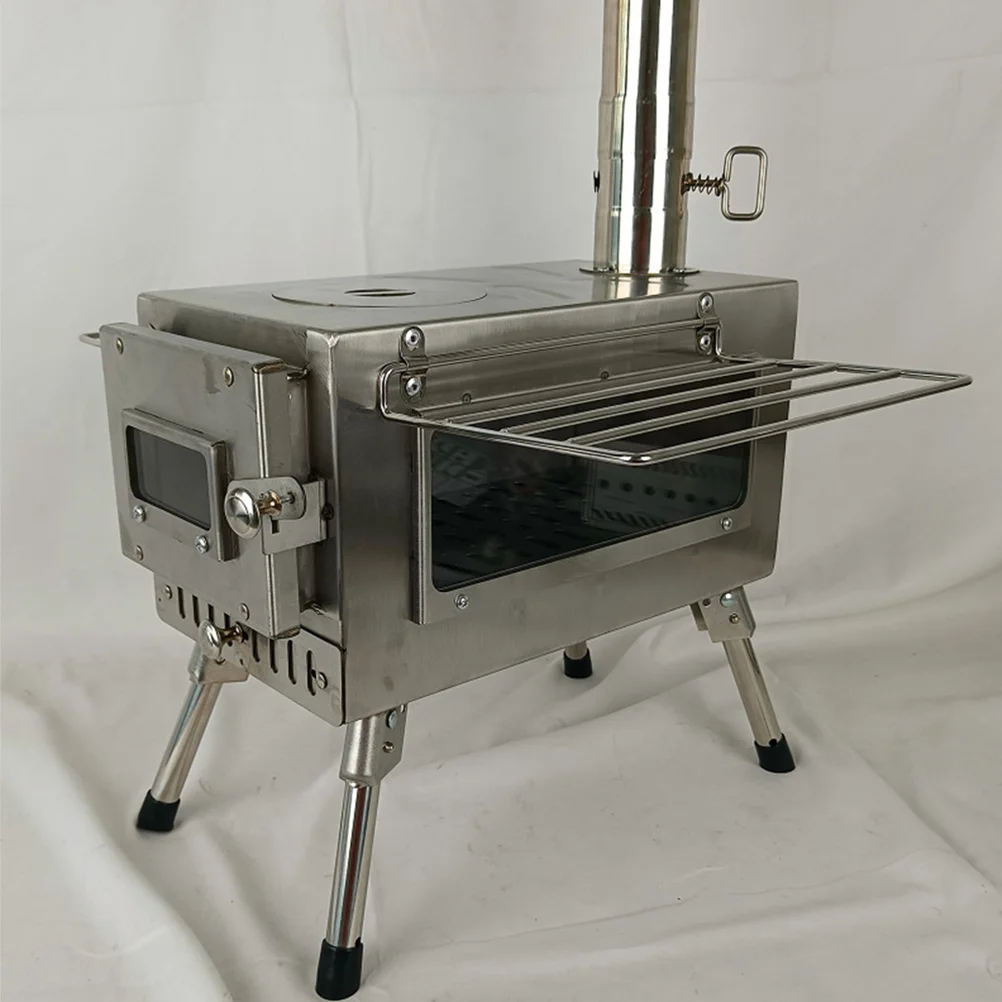 

Adjustable Chimney Flue Stainless Steel Outdoor Exhaust Pipe Flame Retardant Anti Leakage Kitchen Camping Supply