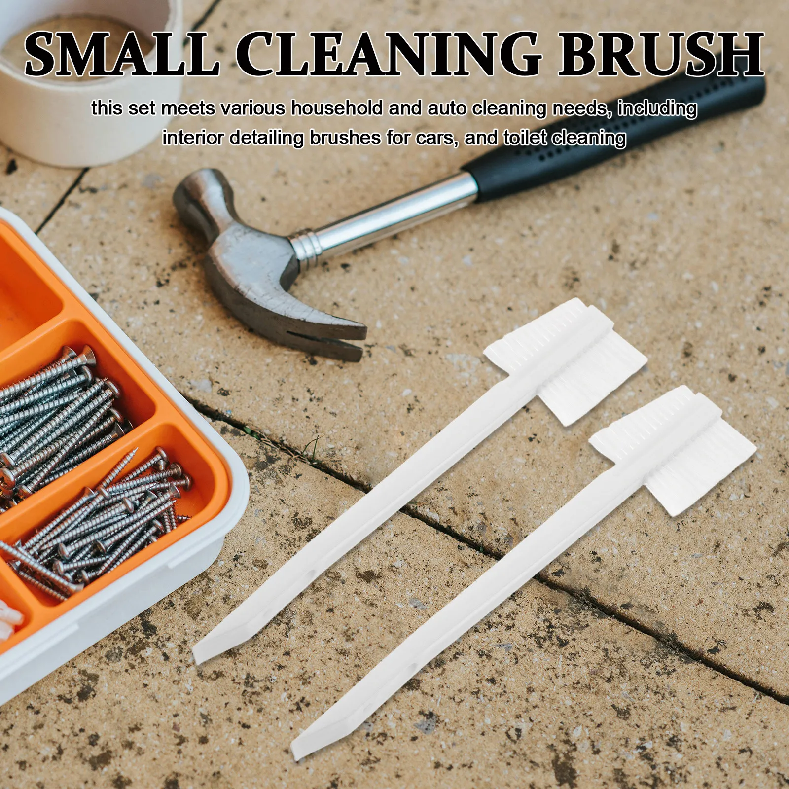10Pcs Crevice Cleaning Brushes Slim Gap Scrub Brush Set for Bathroom Grout Window Grooves Auto Interior Detailing Toilet and
