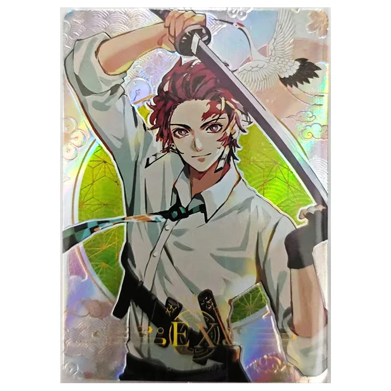 Anime Demon Slayer Toys for boys Kyoujurou Agatsuma Zenitsu Tanjirou Kamado Nezuko Rare EX Collectible Cards Birthday Gift