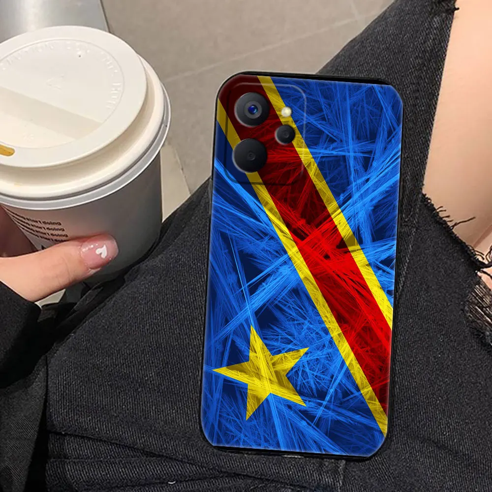 Democratic Republic Of The Congo Flag Cover Phone Case For OPPO Realme 13 12 11 10 9 9i 8 8i 7 7i 6 5 5i 3 Pro Plus Case Funda