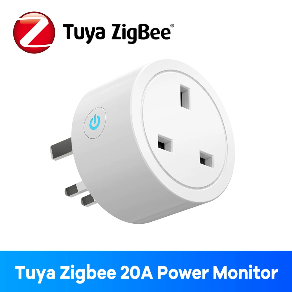Zigbee Smart Plug 16A UK Socket Works With Alexa Google Home Energy Monitor Timer Remote Control for Electrical Sockets Tuya APP image 3