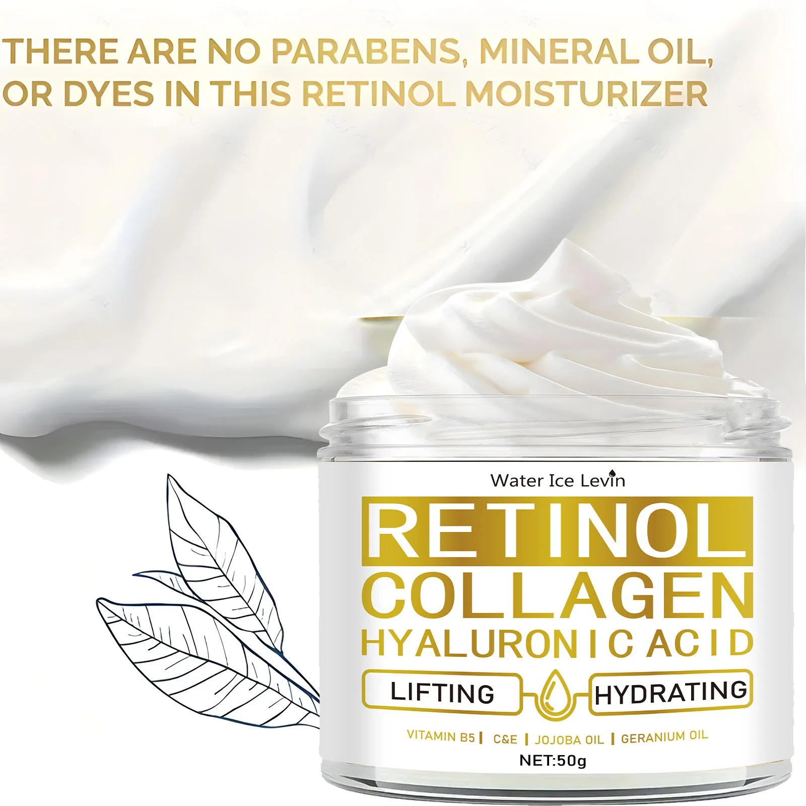 Antioxidant Peptide Face Moisturizer Infused Retinol Collagen Hyaluronic Acid Jojoba Oil Soothe Dry Aging Skin Daily Skin Care
