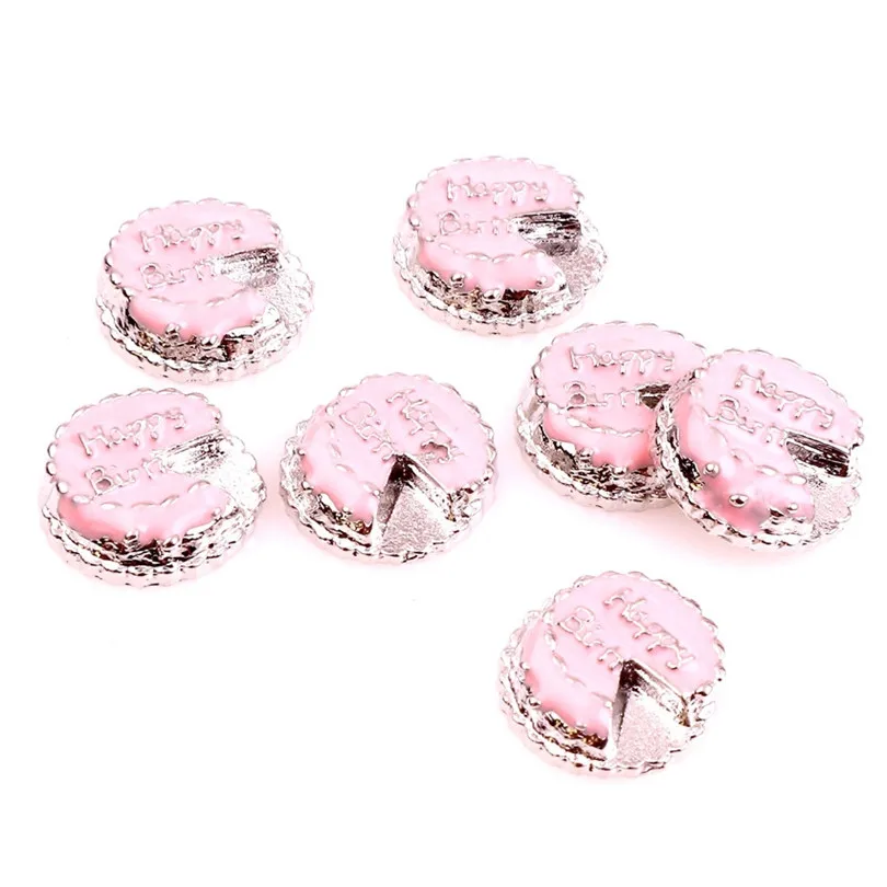 20Pcs Birthday Cake Macron Candy Fries Burger Floating Locket Charms Drinks Coffee Pendant Fit Glass Relicario Collier Jewelry