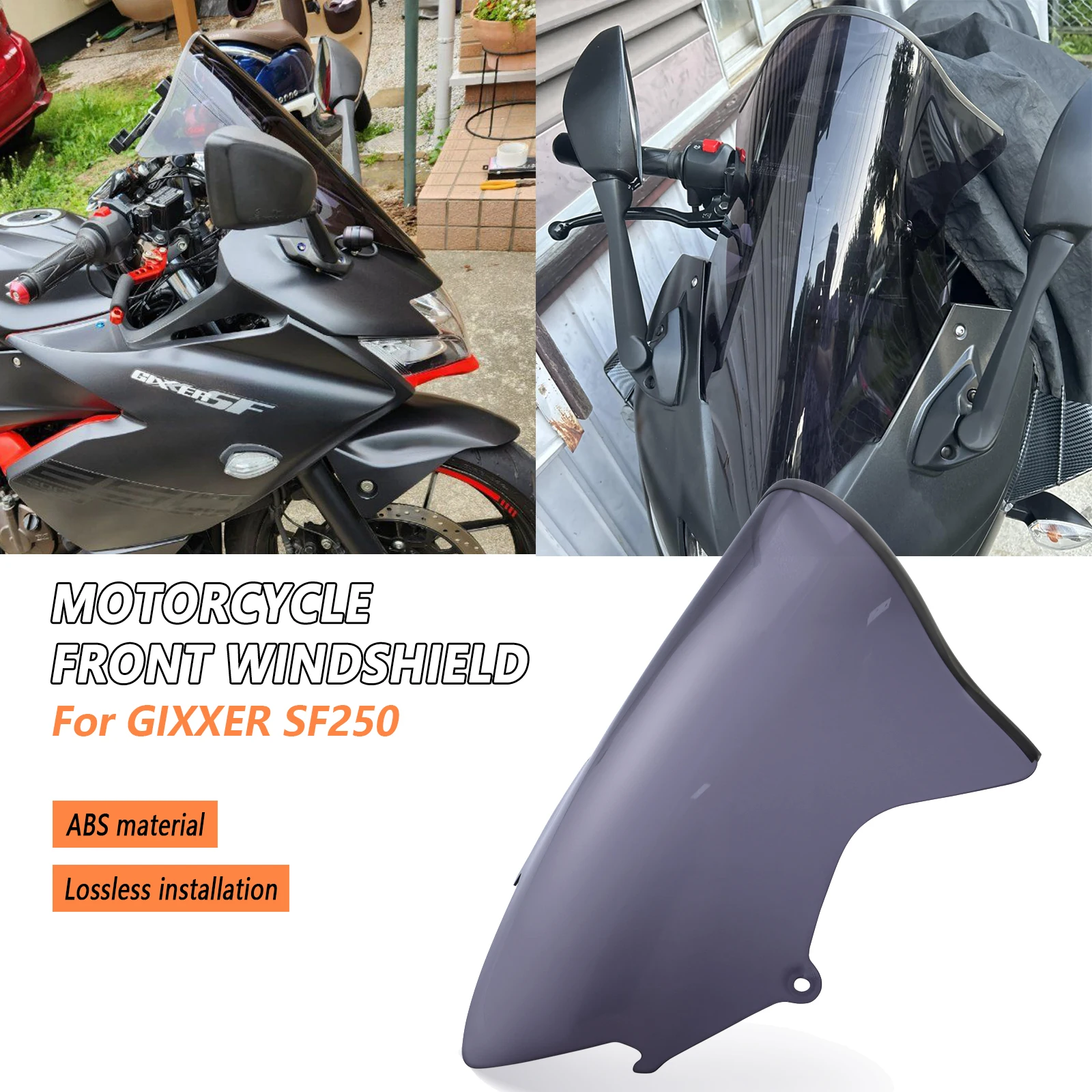 Para GIXXER SF250 GIXXER 250 SF 250SF GIXXER250SF Protector Deflector de aire para motocicleta parabrisas delantero a prueba de viento