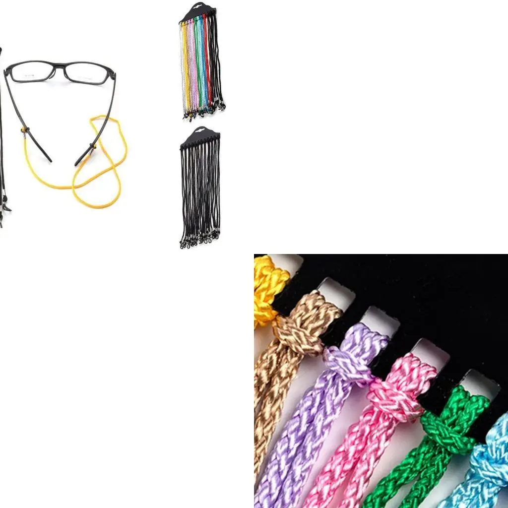 

652F Anti Slip Glasses Chain With Adjustable Strap Sports Eyewear Lanyard For Men Women Polyester