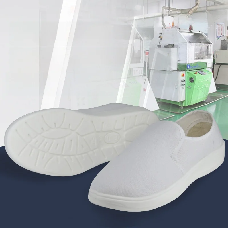 Hanyang Clean ESD Anti-Static Shoes Thickened Soft Bottom Dustproof Odor Control Comfortable PU Clean Work Shoes