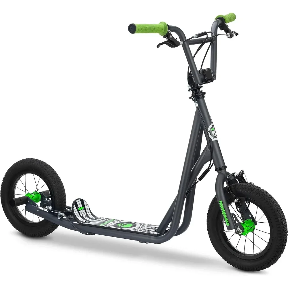 for  Youth Kick Scooter, Suggested for Riders with Ages 6 to 9 Years Old, Max. Weight of 175 lbs., Front and Rear Caliper Brakes