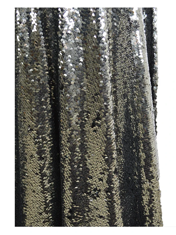 Sequin Fabric Silver Performance Clothing Clothing Designer Wholesale Cloth Diy Apaprel Sewing Fabric Meters Material