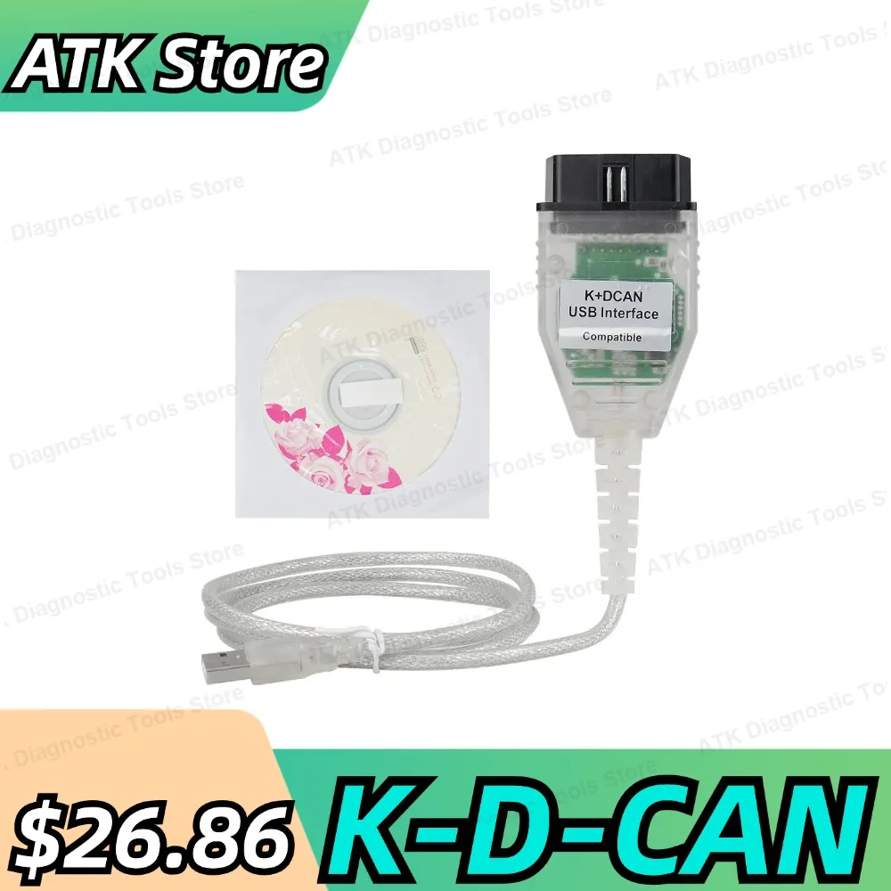 

For B-M-W K DCAN Switch OBDII Diagnostic Cable K+DCAN USB Interface Ediabas K D CAN OBD2 Diagnostic FT232RL 2024 hot sell