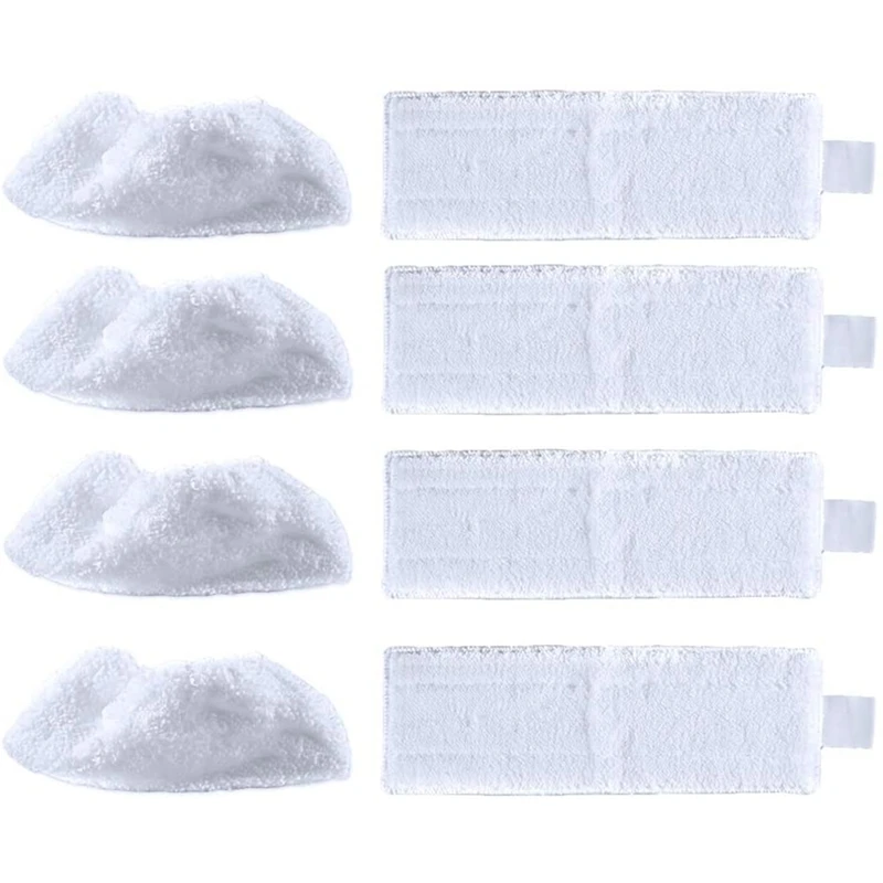 SANQ 8Pcs Replacement Microfibre Mop Pads Cloth Set Compatible For Karcher Easyfix SC 2, SC 3, SC 4, SC 5 Steam Cleaners