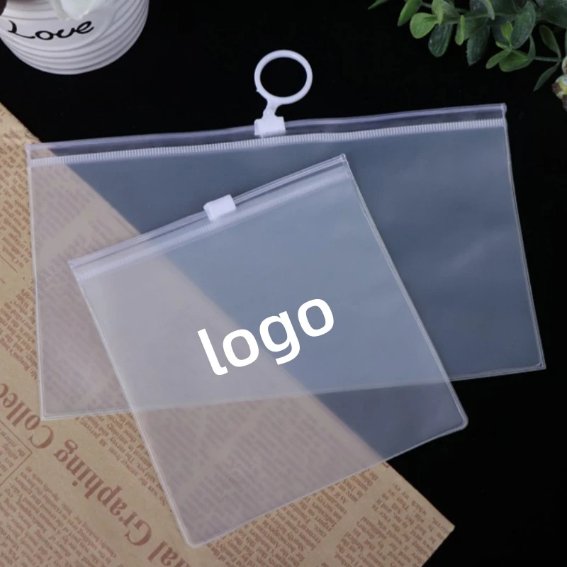 Personalizado, logotipo personalizado impreso, pvc, transparente, mate, eva, deslizador, cremallera, bolsas, anillo, gran oferta