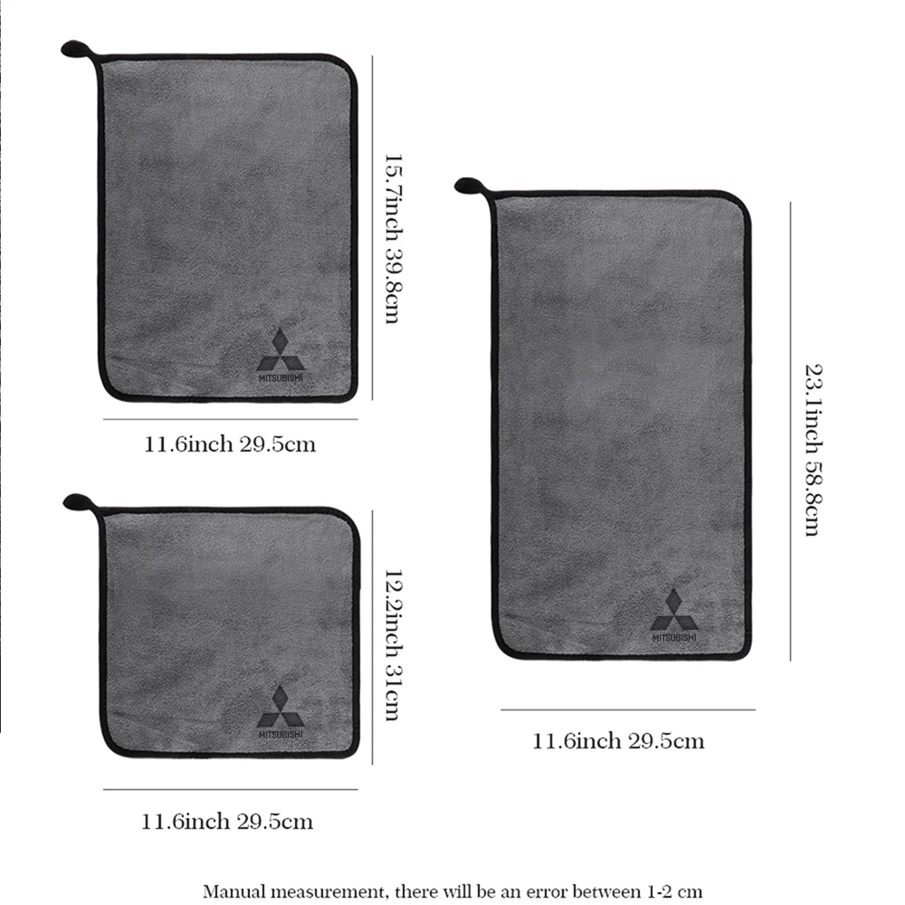 Microfiber Car Wash Towels Cleaning Cloth Absorbent Dry Cloth Towel for Mitsubishi l200 Colt Evolution Mirage Cross Grandis Evo - Image 3