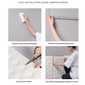 3D wall stickers for bedroom and living room, self -adhesive wallpaper, thick tactami, anti -collision wall rug, soft foam pillow for children 10 Main Sales Sticker Floor - №7