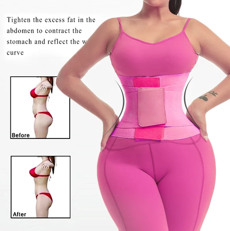 AfruliA Hot Body Modeling Belts Waist Trainer Tummy Trimmer Sheath Workout Weight Loss Strap Corset Waist Cincher Wrap Shapewear