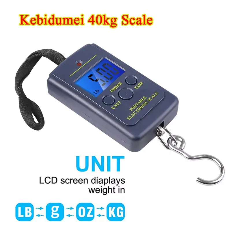 40kg/10g Hanging Scale Mini Digital Scale for Fishing Luggage Travel Weight Kitchen Scale Electronic Handy Pocket Weight Tool