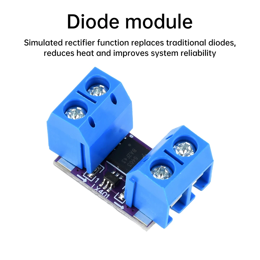10A Ideal Diode Module LM74700 Ideal Diode Rectifier Anti-Backflooding Anti-Reverse Diode  Battery Protection Board DC 3V-26V