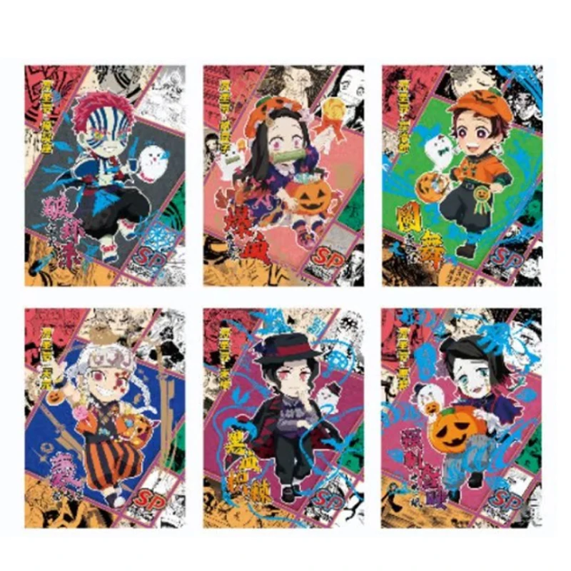 Demon Slayer Tanjirou Kochou Shinobu Kanae Tsuyuri Kanao Nezuko Tide Card Anime Figure Collectible Cards Toy Birthday Gift