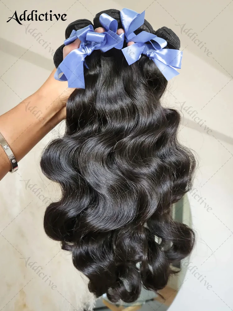 30 34 Inch Body Wave 100% Human Hair Bundles Virgin Hair Water Wave Bundles Double Weft Raw Hair Extensions Weaving Tissage 16A