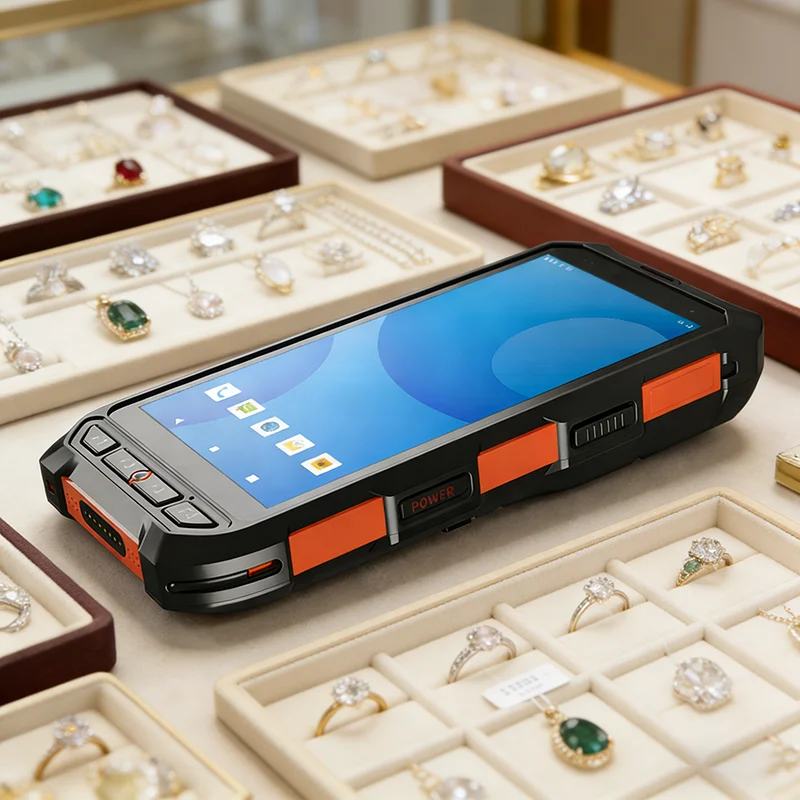 

5.5inch Rugged Handheld Rfid Jewellery Tag Rfid Tag Scanner 2 Meters Long Range 865-868/902-928 mhz Android Rfid Reader Writer