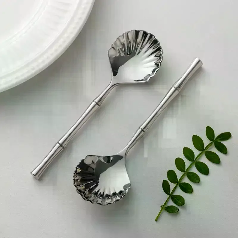 Stirring Spoon Stainless Steel Seashell Coffee Spoon Unique Design Teaspoon Elegant Afternoon Tea Present Dessert