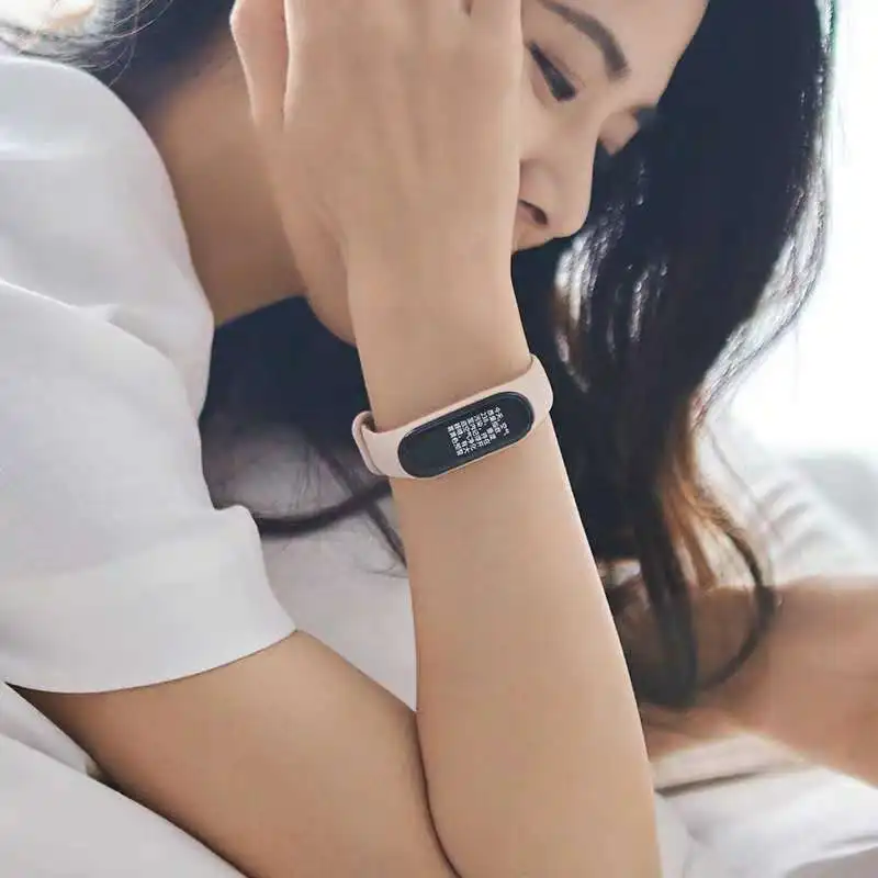 สําหรับ Xiao mi Band 7 สร้อยข้อมือกีฬานาฬิกาซิลิโคนสายรัดข้อมือ mi band 6 เข็มขัด Correa mi band 7 band 6 band 5 สายรัด