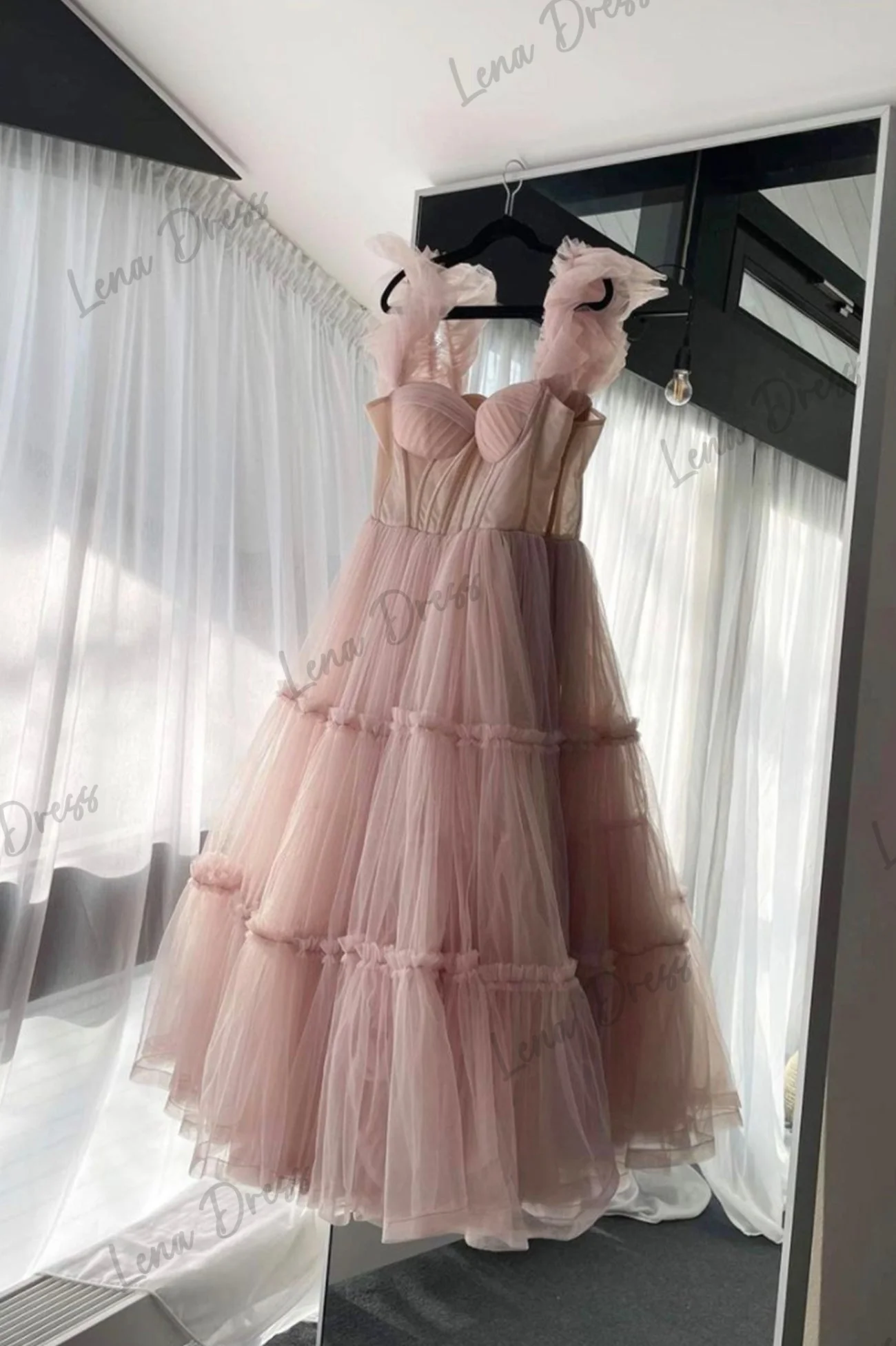 Short Style Prom Dress Es Lena Elegant Party Dresses Woman Pink Happy Sharon Evening Dresses for Formal Occasions Chiffon Gala