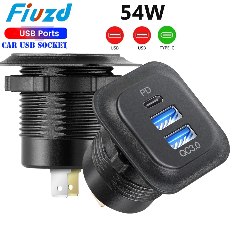 

Quick Charge 3.0 USB Outlets tomada usb 12v automotiva car usb charger fast charge QC3.0 for 12V 24V Car Truck Motorcycle RV