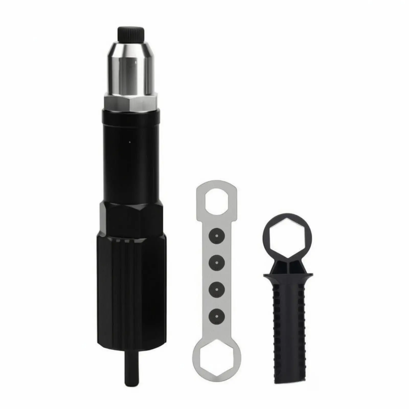 Rivet Attachment with Handle | Sturdy Metal Construction, Electric Drill Rivet Conversion Head, Textured Grip faces, for