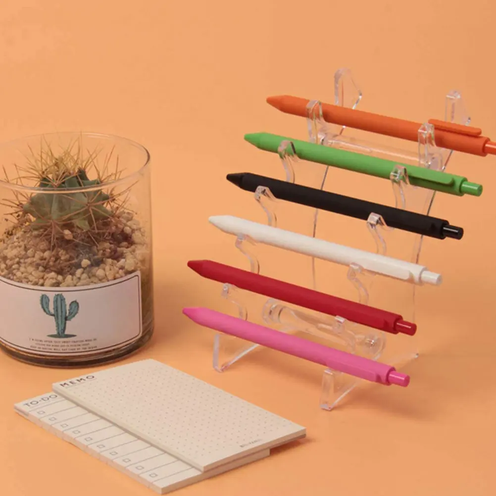 Pen Display Rack Plastic Pen Holder for Eyebrow Pens Nail Art Brushes Lip Liner Eyeliner Makeup Organizer Stand