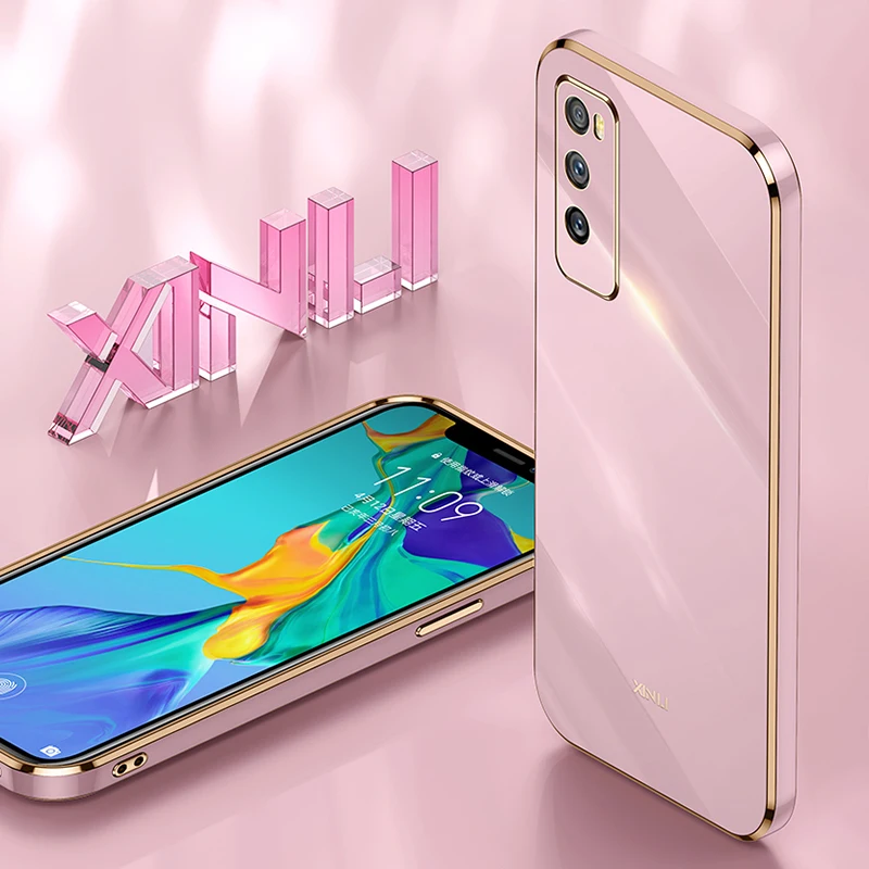 Colorfast Plating Silicone Phone Case for Xiaomi Poco M3 Pro M3Pro 4G 5G Soft Shock Proof Electroplated Straight Edge Back Cover