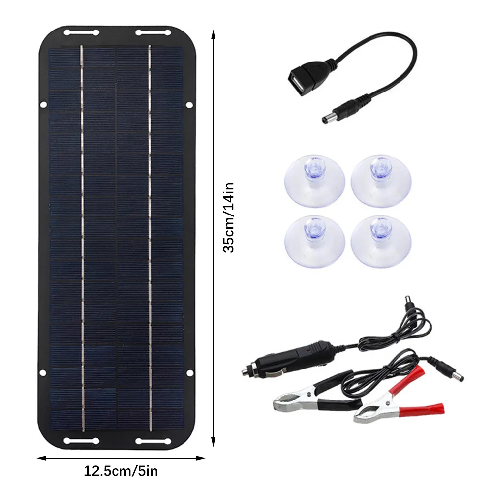 5V-12V Polycrystalline Silicon Solar Panel Kit Outdoor Waterproof Phone Solar Charger Kit With Car Charger