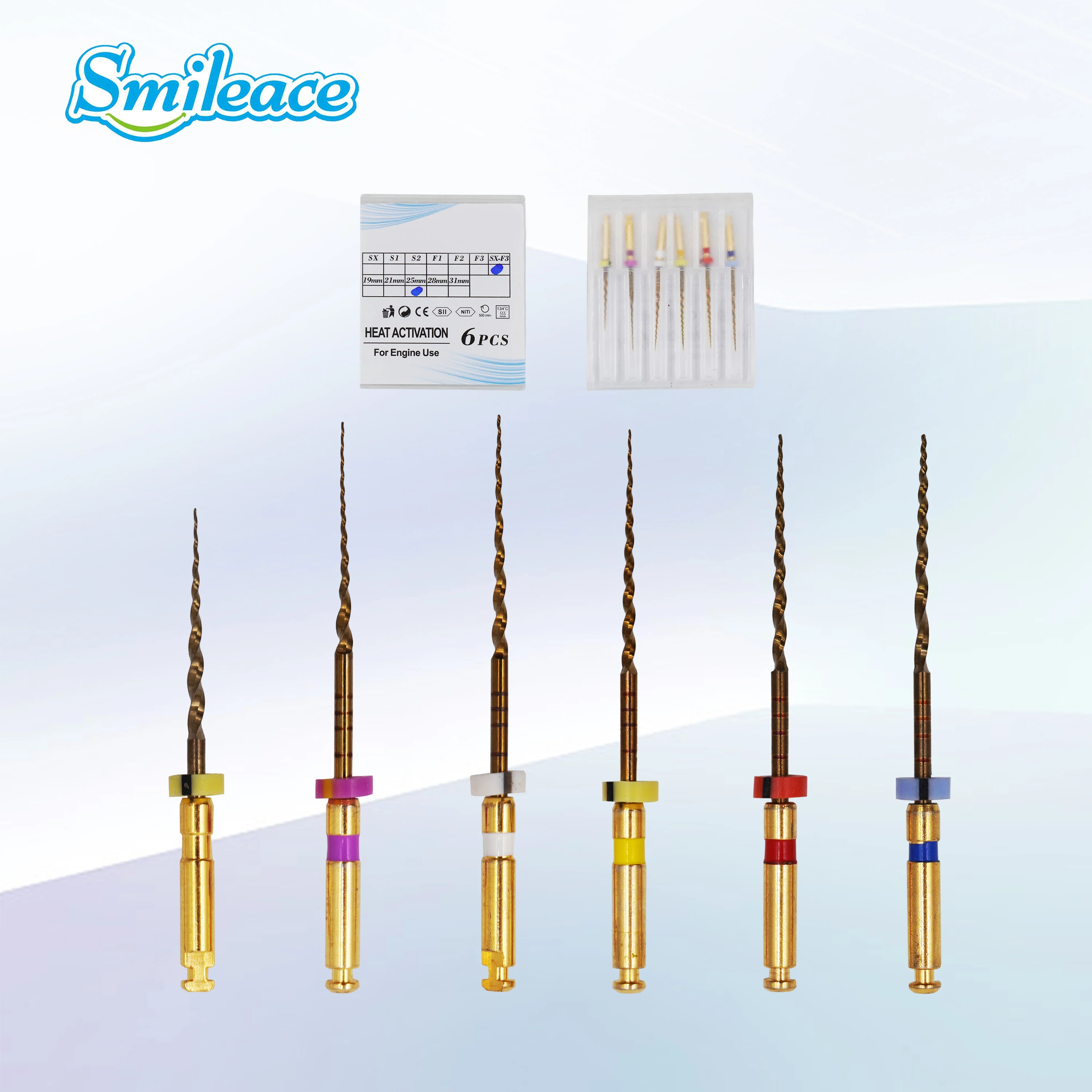 

Dental Endodontic Files Endo File Root Canal Heat Activated Rotary File Dentistry Accessories for Engine Use 10Pack/Box